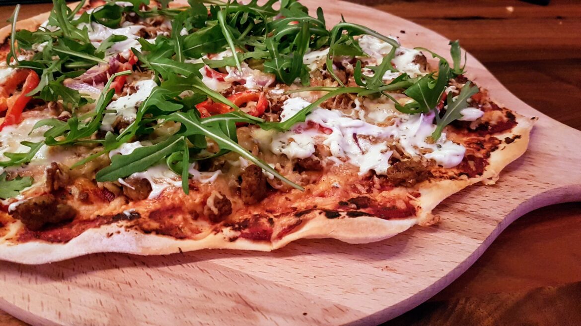 Flammkuchen-Pizza Taco
