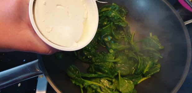 lekker en snel: tagliatelle met spinazie en kabeljauw