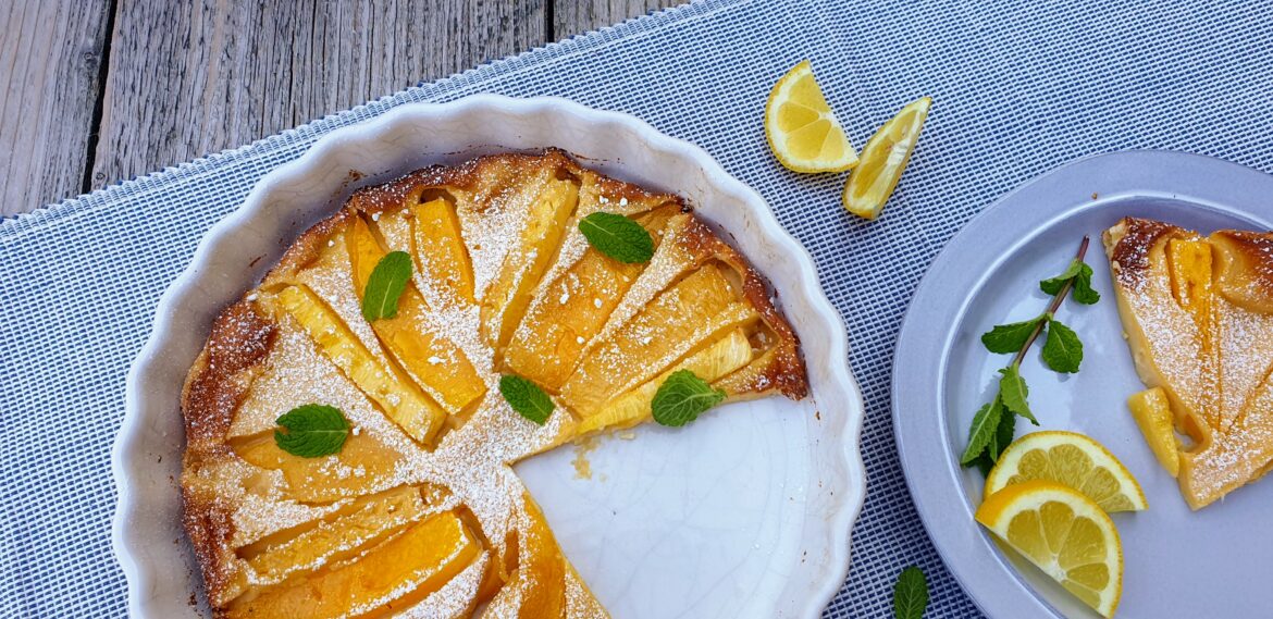 Clafoutis met ananas en mango