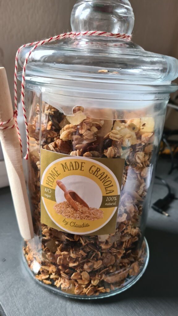 home made granola by claudia
