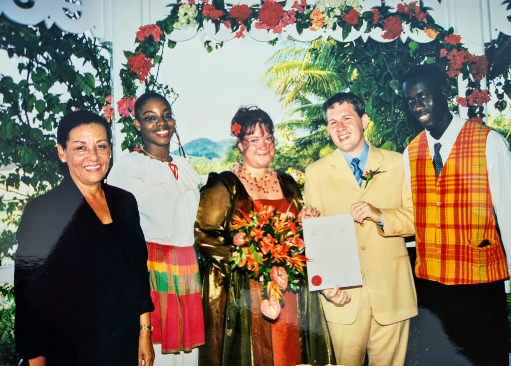 onze trouwdag op St. Lucia